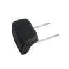 HW-HRLP121--Headrest of black leather with white line