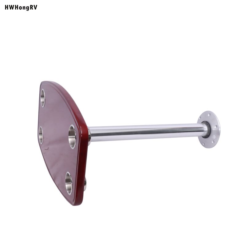 HWHongRV Easy to disassemble camper van rv table support with oak table top Aluminum alloy