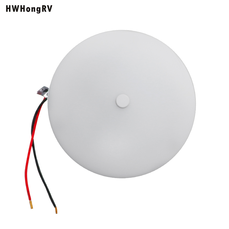 HWHongRV 10V-30V LED Interior Light 4.3'' RV Puck Light with switch 3W RV dome Lamp Fixture for marine motorhome