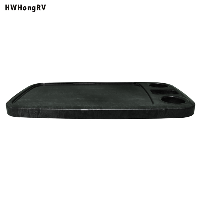 black ABS table top for marine and yatch with cup holder