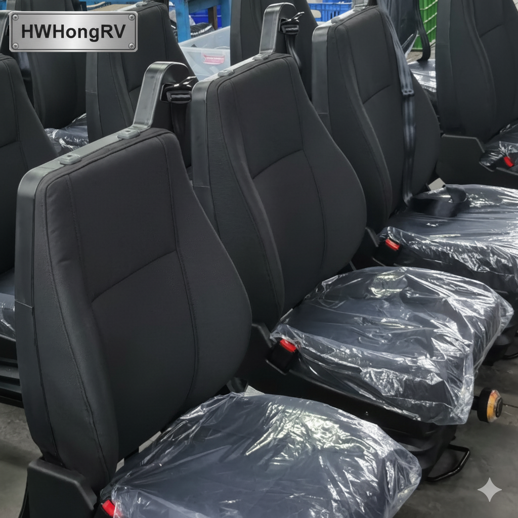 Mechanical Suspension Seat for Truck Bus Tractor | Adjustable Air Seat | Shock Absorbing Driver Seat | HWHongRV