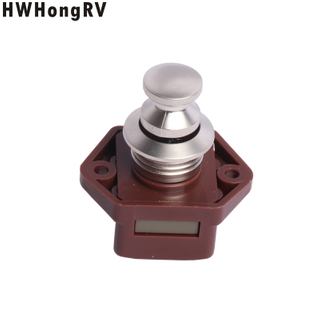 Caravan Push Lock Latch - Motorhome, Boat, Campervan - Black