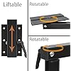 Upgrade RV Table Leg, Swivels 360 Degrees Removable Premium Aluminum Alloy Rv Table Leg Bracket, Adjustable RV Accessories for RV, Pontoon, Truck Camper, Travel Trailer… (Upgrade Black)