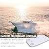 Removable Boat Table, 34X18 Inch Rectangular Pontoon Boat Table Marine RV Table Top, Large Top with Built-in Cup Holders Phone Holder ABS Waterproof And Anti-Aging