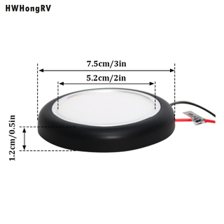 10-30V LED Ceiling Light Fixture 3 Inch motorhome Trailer Interior 3W LED Light 3200K Ceiling Mount for yacht with black ring