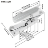 ROLL BACK BOLSTER HINGE Bench Seat Hinge Set Aluminum Seat Bracket Hinges with sheild