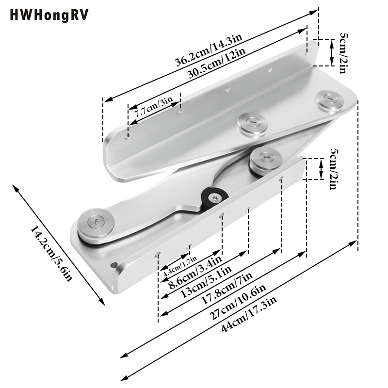 ROLL BACK BOLSTER HINGE Bench Seat Hinge Set Aluminum Seat Bracket Hinges with sheild