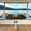 black ABS table top for marine and yatch with cup holder