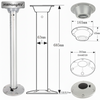 HWHongRV Easy-Release Table Leg | Polished Aluminum Tube | Quick-Detach Base & Cap | RV Motorhome Marine Removable Table Pedestal