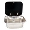 HW-BSL1 RV kitchen kit Stainless Steel Sink with Lid including the folding faucet Campervan Hand Wash Basin Kitchen Sink with the rotatable tap