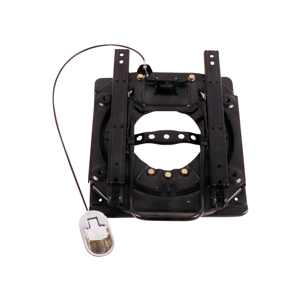 HS-SL385LC auto seat Swivel mechanism turntable with slider and lever campervan seat turn table with the runner RV seat rotating adjuster with rail