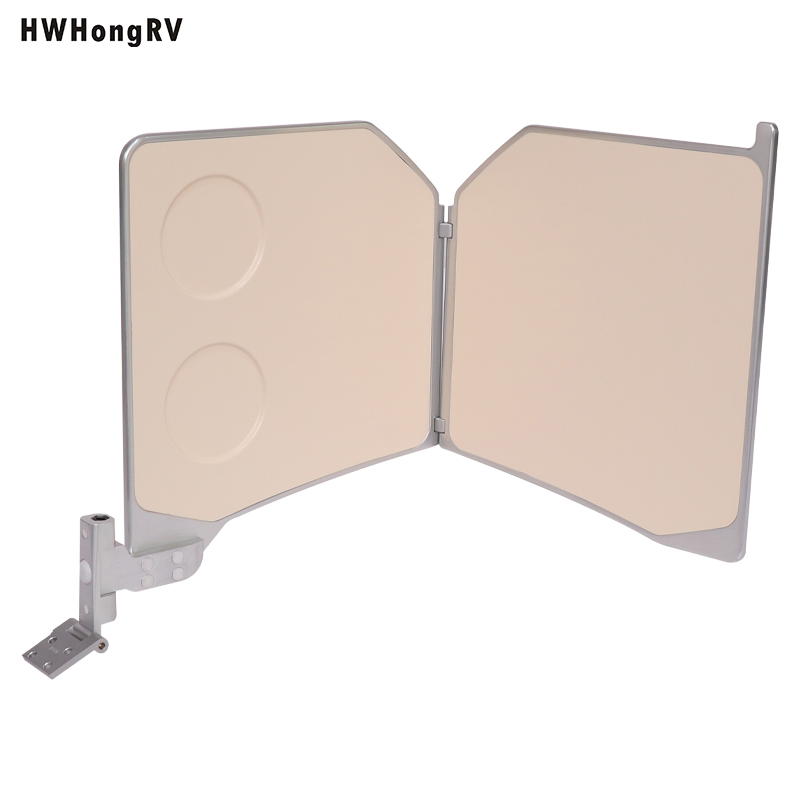 Space-Saving RV Seating Armrest Foldable Table Aluminum Alloy In-Seat Hidden Foldable Design