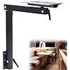 Upgrade RV Table Leg, Swivels 360 Degrees Removable Premium Aluminum Alloy Rv Table Leg Bracket, Adjustable RV Accessories for RV, Pontoon, Truck Camper, Travel Trailer… (Upgrade Black)