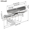 ROLL BACK BOLSTER HINGE Bench Seat Hinge Set Aluminum Seat Bracket Hinges with sheild