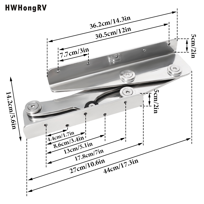ROLL BACK BOLSTER HINGE Bench Seat Hinge Set Aluminum Seat Bracket Hinges with sheild