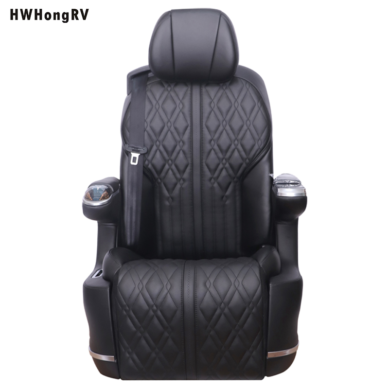 HWHongRV 12V Luxury power Leather Sofa Seating Interior Tuning MPV VAN RV Limousine seats with the legrest