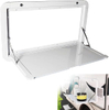 Foldable Rv Tables, 31.5 x 17.7 inchs Campervan Outside Picnic Wall Mounted Table, Premium Aluminum Alloy Folding Wall Table Lockable Wall Table Kit for Campervans and Motorhomes