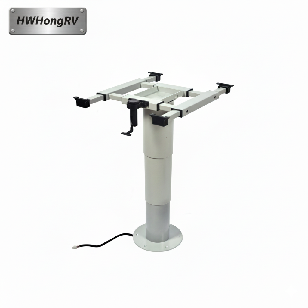 HWHongRV Electric Lifting Table Leg | HW-ET07/ET09 | 12V Adjustable RV Marine Multi-Function Pedestal | 380–750mm Height