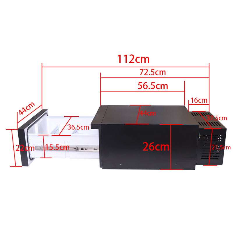 Car Pull-out Refrigerator Can Be Hidden Truck Refrigerator, Drawer Refrigerator 30L Capacity Can Be Connected To 12V 24V