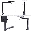 Upgrade RV Table Leg, Swivels 360 Degrees Removable Premium Aluminum Alloy Rv Table Leg Bracket, Adjustable RV Accessories for RV, Pontoon, Truck Camper, Travel Trailer… (Upgrade Black)