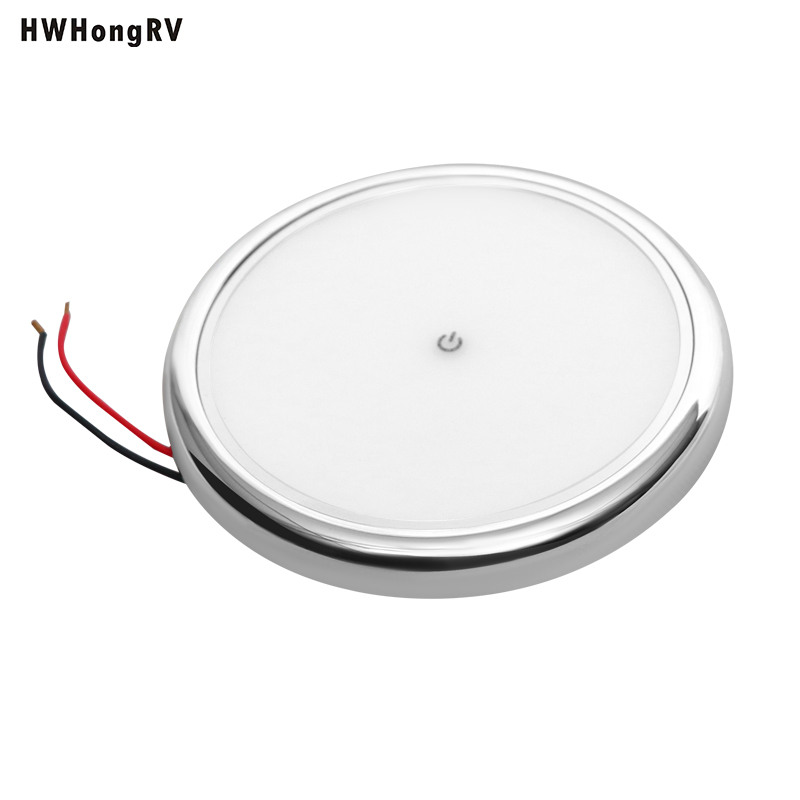 HWHongRV Dia.6.5in LED Reading Car Roof Caravan motorhome Van Trailer Interior 10-30V Dome Roof Ceiling Light Dynamic Reading Lamp