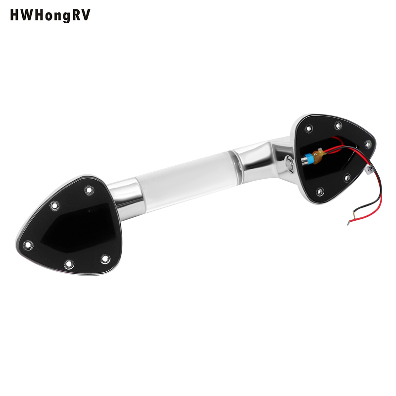 HWHongRV marine yacht 12V 24V LED RV Entry Door Grab Handle white Lighted Assist Bar Motorhome Caravan