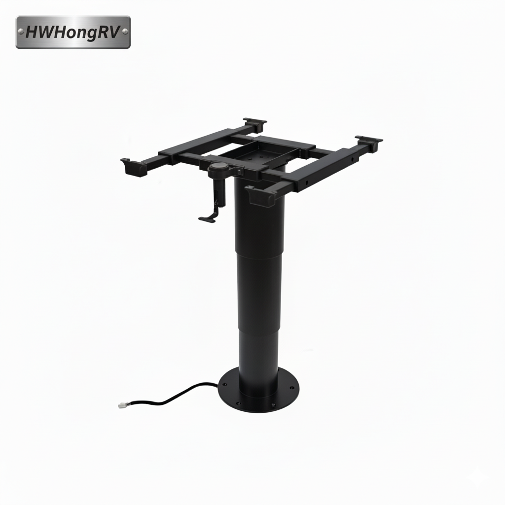 HWHongRV Electric Lifting Table Leg | HW-ET07/ET09 | 12V Adjustable RV Marine Multi-Function Pedestal | 380–750mm Height