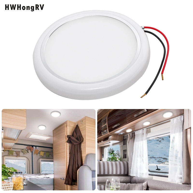 LED Reading Car Roof Caravan Campervan Van Trailer Interior 10-30V Dome Roof Ceiling Light Dynamic RGB Flashing Bulb
