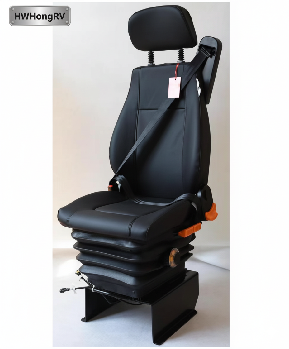 Mechanical Suspension Seat for Truck Bus Tractor | Adjustable Air Seat | Shock Absorbing Driver Seat | HWHongRV