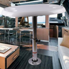 HT- M01N+HT-BSO Marine and Campervan Removable Stowable Table System set with 4 cupholders is made of ABS and Aluminum