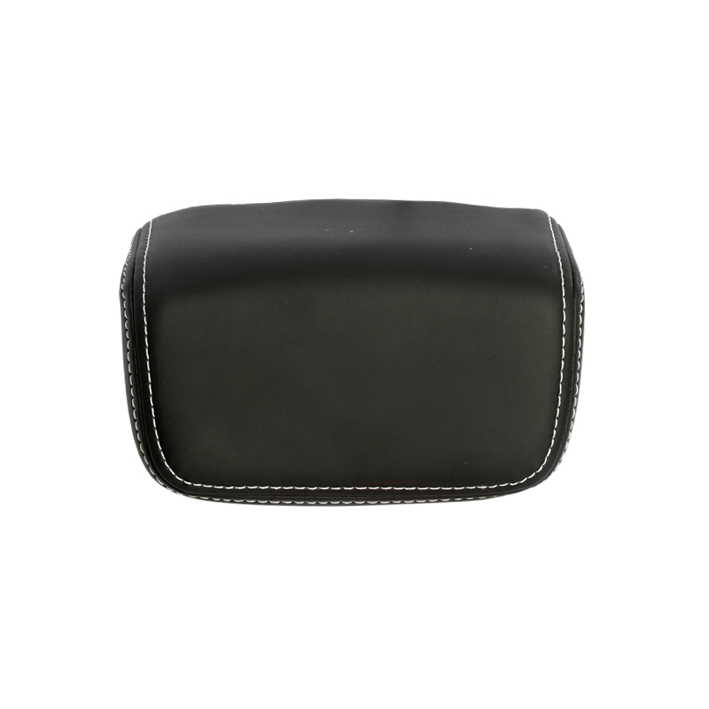 HW-HRLP121--Headrest of black leather with white line