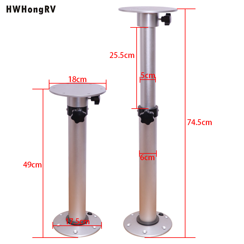 HWHongRV RV Aluminum Telescopic table legs van Height Adjustable support Caravan Dining Table Leg for Motorhome