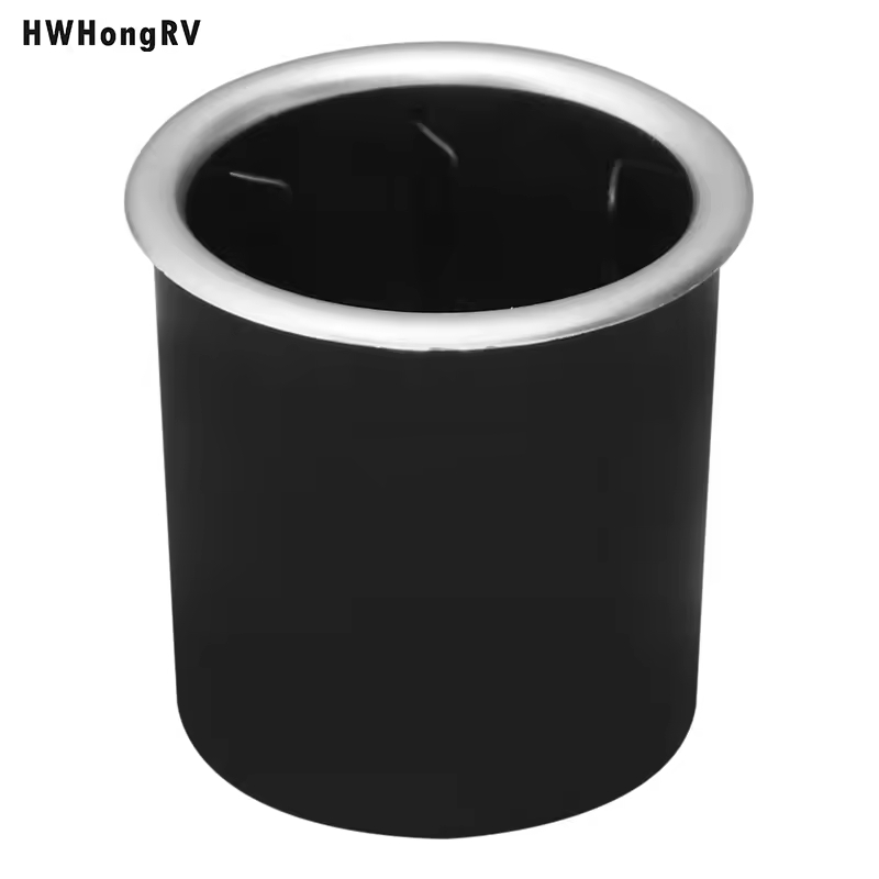 90mm Universal Black ABS Plastic Universal Cup Holders with Inserts Bottle for Car Boat Truck Marine RV campervan