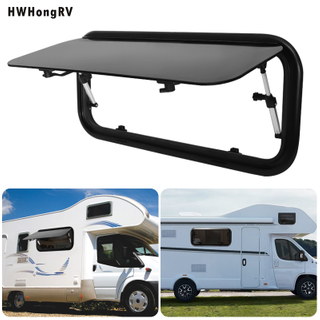 Motorhome side ventilation window Acrylic material with privacy curtain Insect proof net can be fixed opening angle Modified window