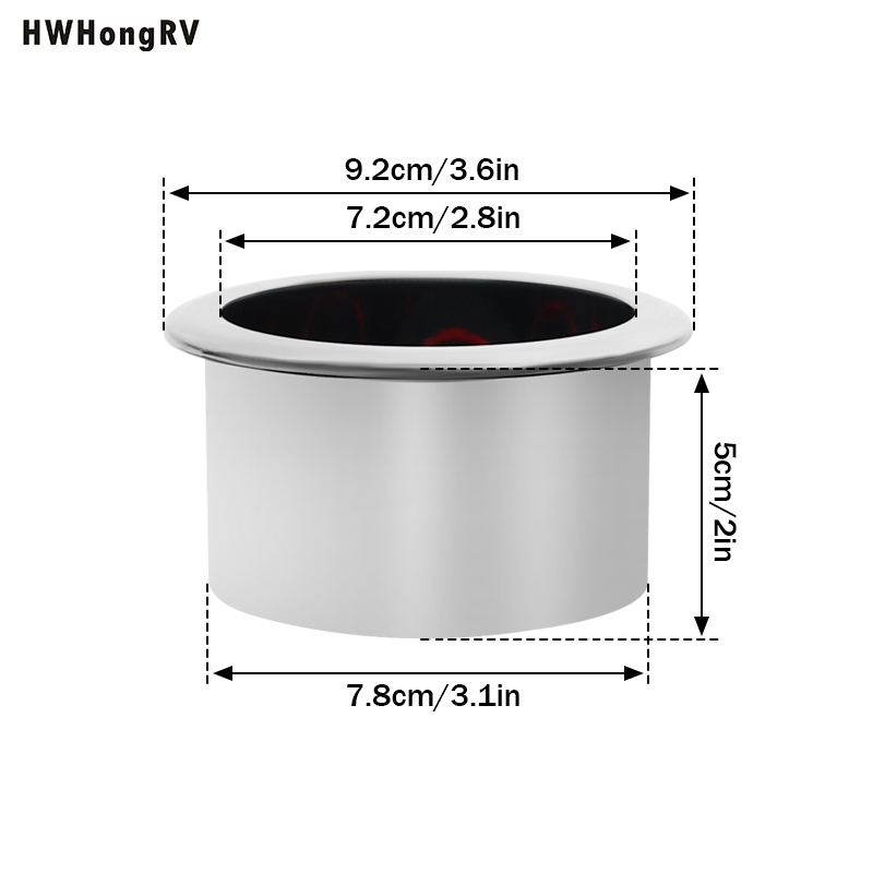 HWHongRV plastic table cup holder with rubber cushion