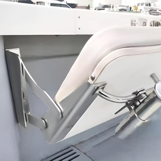 ROLL BACK BOLSTER HINGE Bench Seat Hinge Set Aluminum Seat Bracket Hinges with sheild