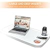 Removable Boat Table, 34X18 Inch Rectangular Pontoon Boat Table Marine RV Table Top, Large Top with Built-in Cup Holders Phone Holder ABS Waterproof And Anti-Aging
