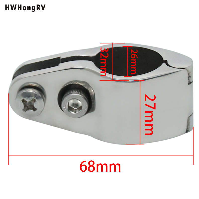 HWHongRV Stainless Steel Marine Hardware Fitting Fit For Boat Top Jaw Slide Stainless Steel Boat Top Fitting Bolt Jaw Slide Bolt Pipe Clamp seamarinehardware (360)