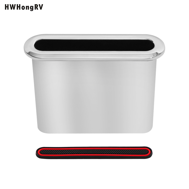 HWHongRV Embedded ABS Phone Holder Box with Anti-Vibration Pad – For Seats, Tables, and Commercial Vehicles