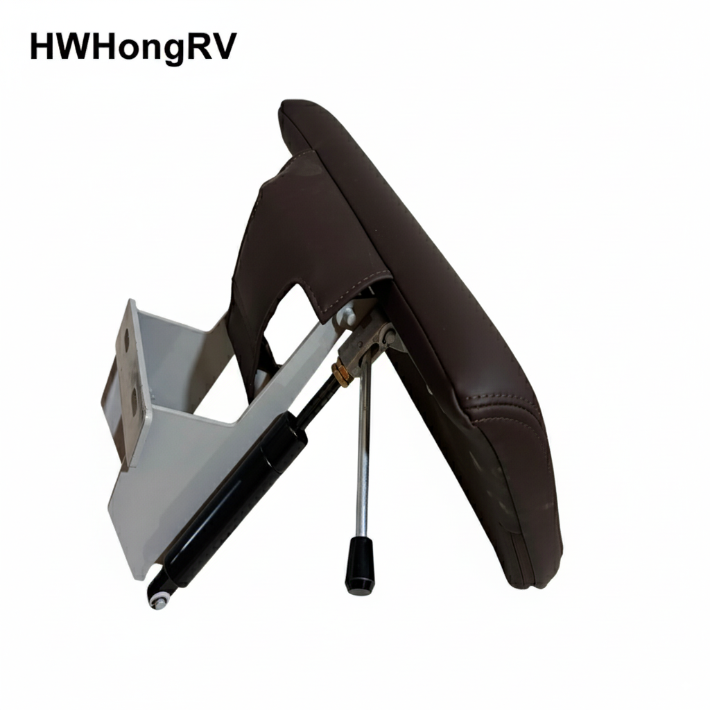 Heavy Duty Gas Strut Seat Leg Support with Any-Position Locking Ergonomic Passenger Seat Calf Rest Footrest for Long Distance Bus