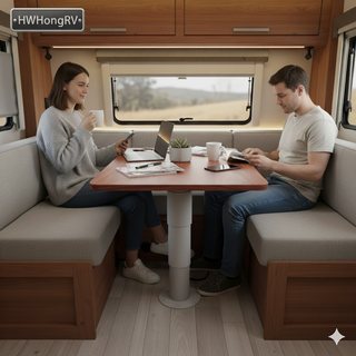 HWHongRV Electric Lifting Table Leg | HW-ET07/ET09 | 12V Adjustable RV Marine Multi-Function Pedestal | 380–750mm Height